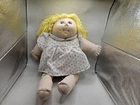 1984 Original DOLL BABY Yellow Yarn Hair Blue Eyes Dimples Freckles MN THOMAS
