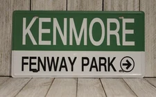 Kenmore Square Fenway Park Tin Metal Sign Street Subway T Boston Red Sox Fan