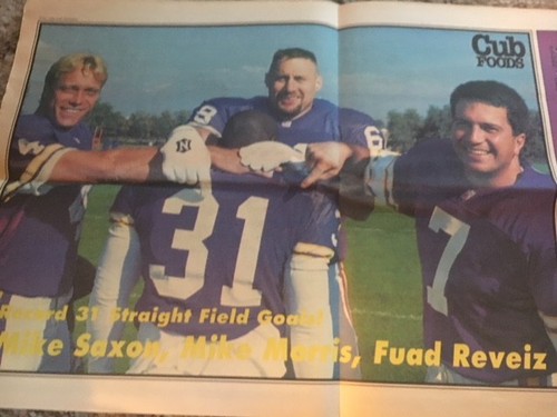 1995 NFL MINNESOTA VIKINGS UPDATE BY BOB LURTSEMA NEWSPAPER - Picture 6 of 6