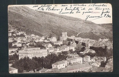 CROACIA AUSTRIA Sc 75 ON PPC precursor PMKD DUBROVNIK A ARGENTINA ARR FVF Foto 2 de 2