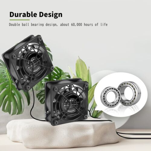 ZIWIJE Dual USB Cooling Fan 60mm with Speeds Control 5V Ball Bearing Mini USB... - Picture 4 of 6