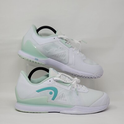 Head Women s Sprint Pro 3.5 Tennis Shoes White and Aqua 274163 Size 6 New