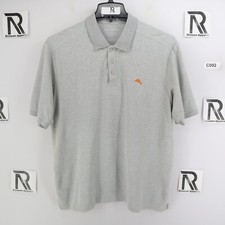 Men's Tommy Bahama Island Zone Supima Golf Polo Shirt size XL Gray Orange Logo
