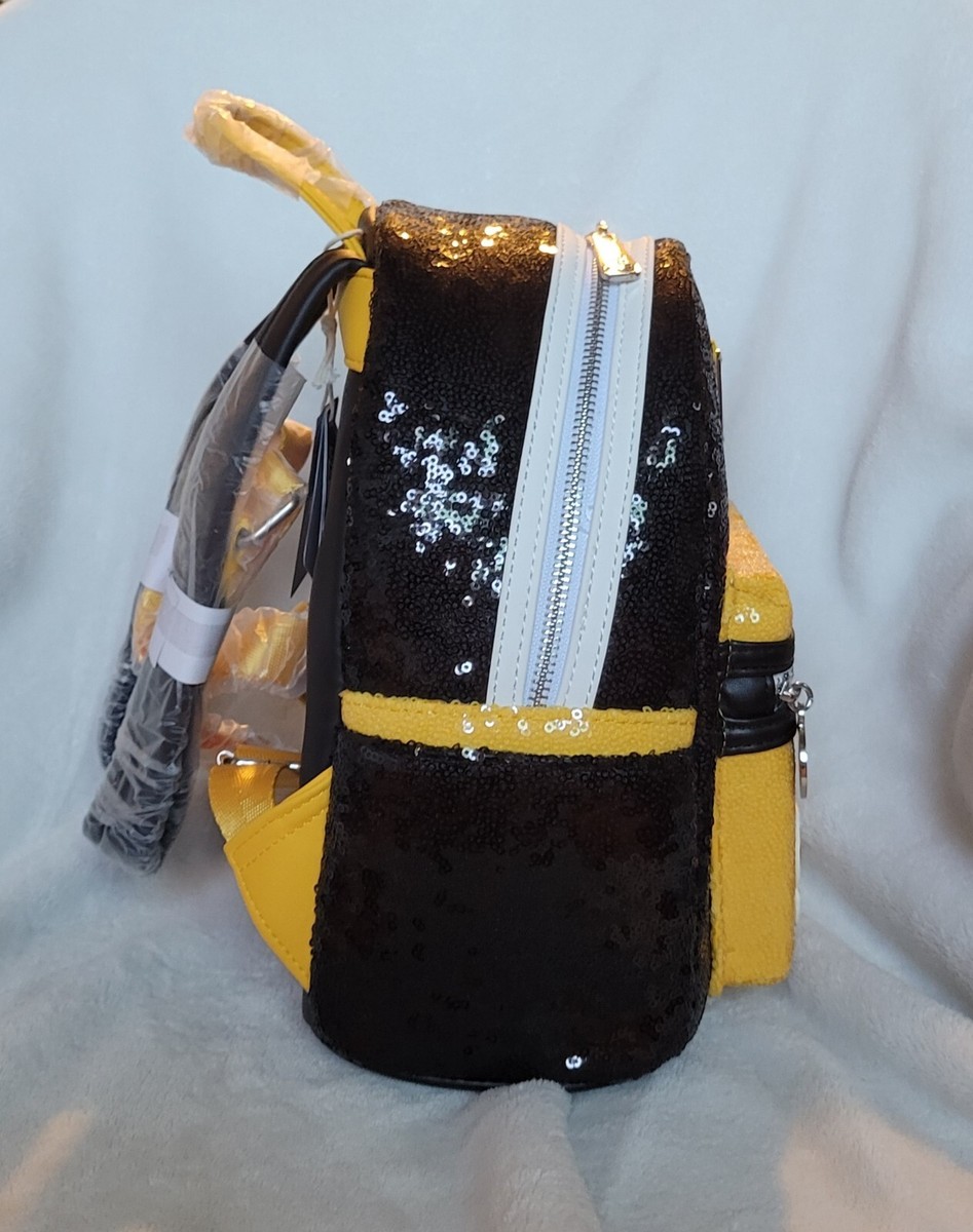 【Lounge Fly】NFL Pittsburgh Steelers Sequin Mini Backpack Loungefly NFL Pittsburgh Steelers Sequin Mini Backpack