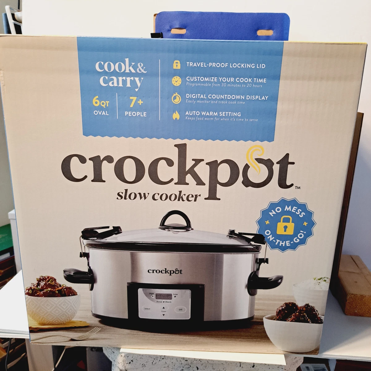 Crock-pot 6 Qt. Programmable Cook And Carry Stainless Steel Slow