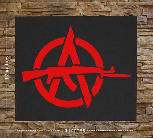Anarchy Canvas Print / BACK Patch Human Liberation Rights Class War Anarcho punk - Picture 2 of 4