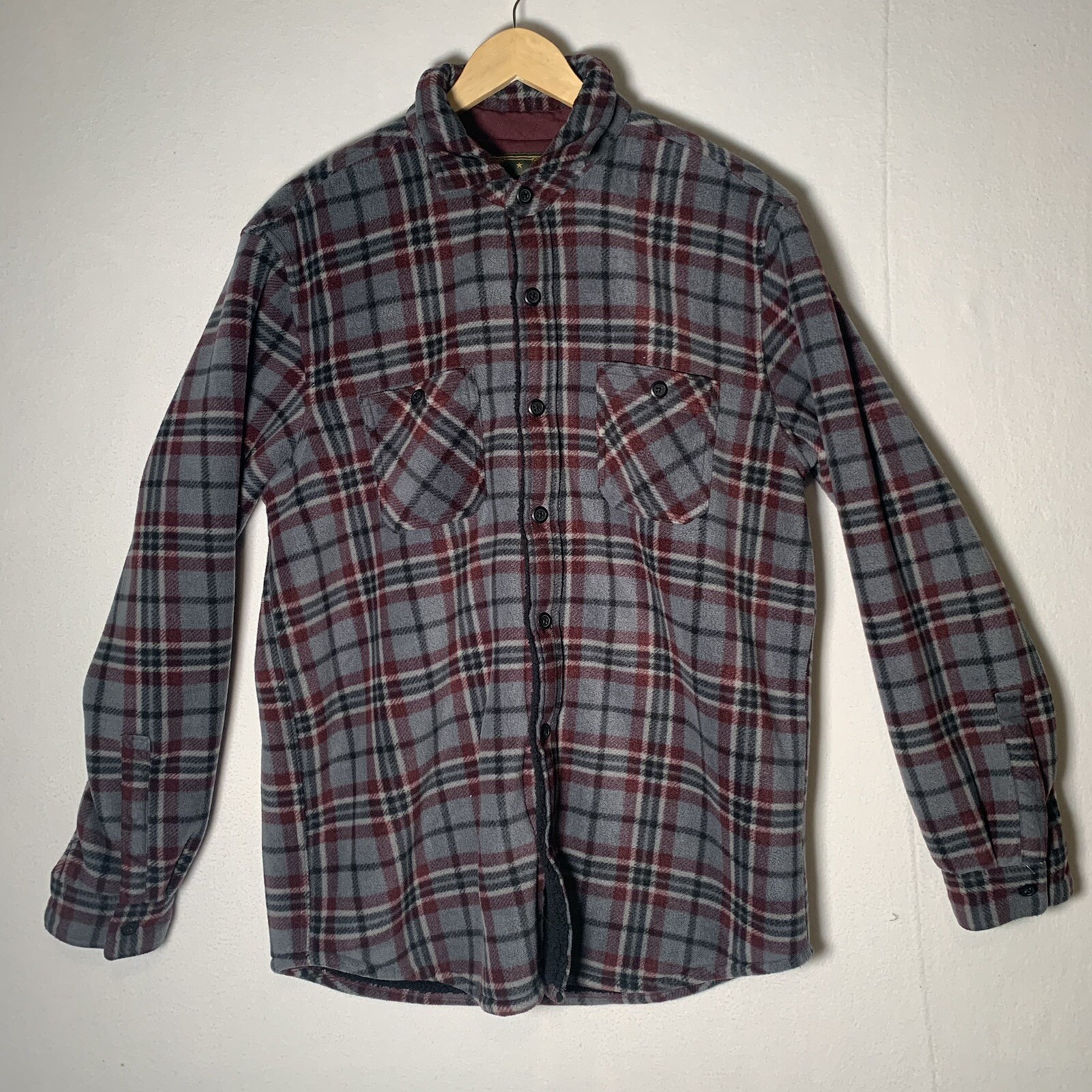 Anchorage Expedition Flannel Shirt Mens Medium Gray M… Gem