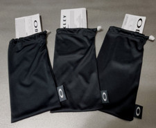 Oakley 3PCS Pack BLACK Microfiber Cleaning Storage LARGE Bags BOOKLET: 7.5"X3.9"