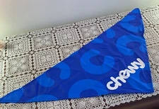 Chewy Pet Supplies Blue Dog Bandana Medium to Large Tie On Scarf Up To 26" Neck