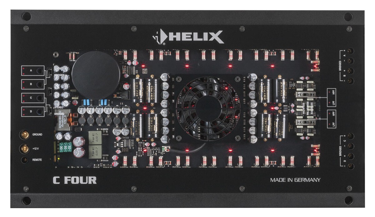 Helix C Four High End SQ 880w Car Amplifier Class AB Active