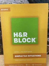H&R Block Basic 2017 CD / Download BRAND NEW Sealed - PC / MAC Turbo Tax USA