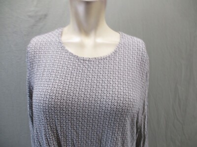 CHICO'S Size L Womens Multicolor Round Neck Long Sleeve Breathable