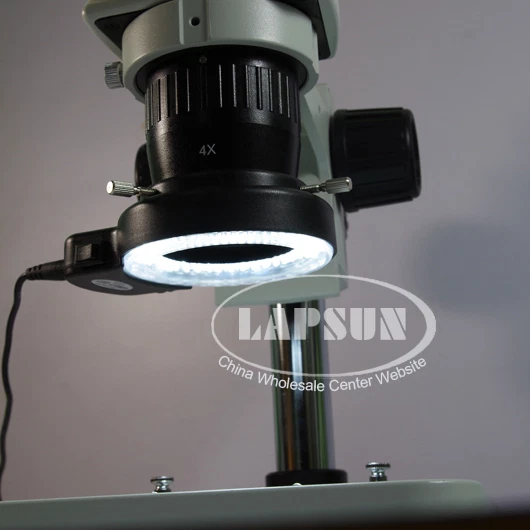 20X/40X Inspection Dissecting Power Lab Industry Stereo Microscope 144 LED Light