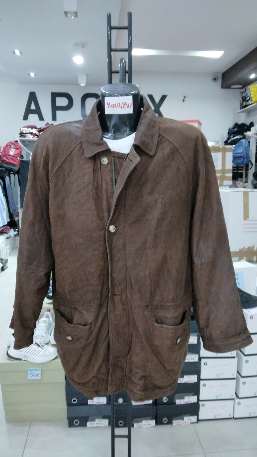 Vintage Ted Stone Men's Brown Leather Jacket Size 56 MON1489LZ