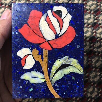 1775 Carats Hand Made Lapis Lazuli With Marble Decoration Box. | eBay