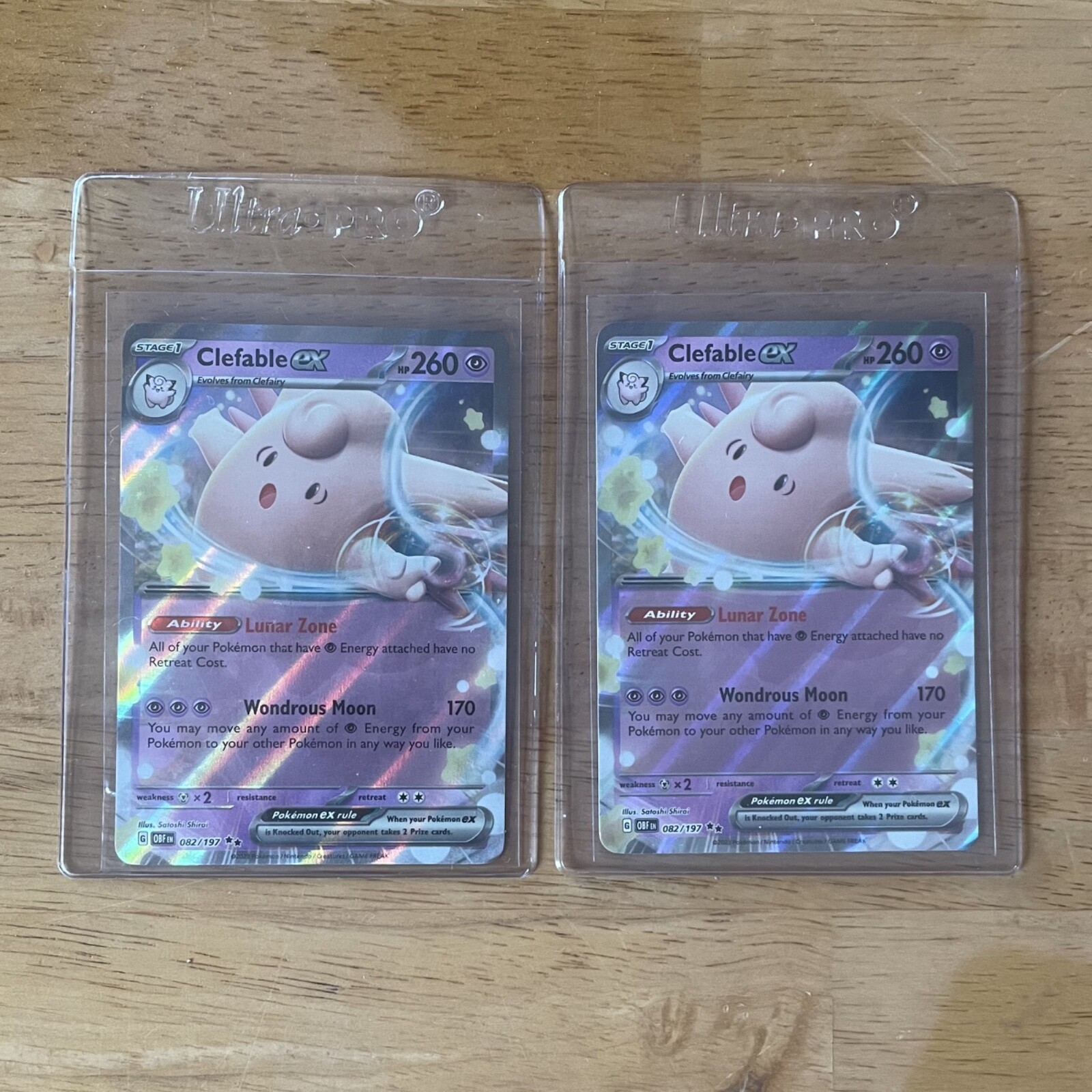 Clefable Ex #82 Pokemon Obsidian Flames (2 Pack)