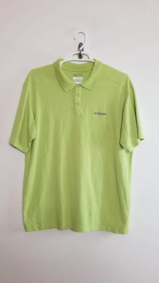 Columbia Omni-wick Hombre XXL Abotonable Exterior Polo Verde Oliva Foto 2 de 4