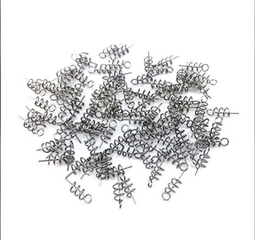 160pcs mixsizes Spring Twist Lock Fishing Hook Centering Pin for Soft Lure Bait - Image 2 of 2