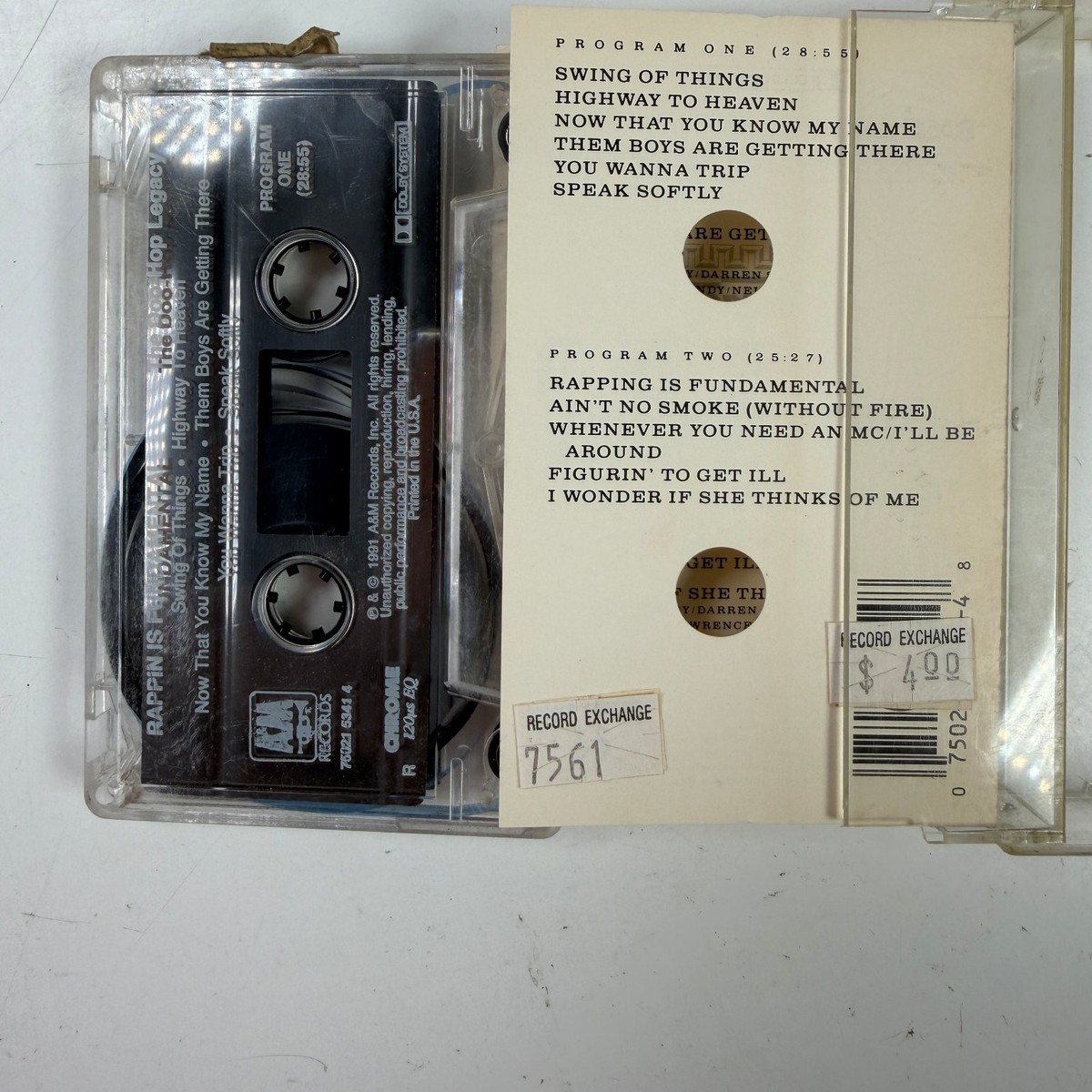 Rappin Is Fundamental The Doo-Hop Legacy Cassette 1991 A&M Records
