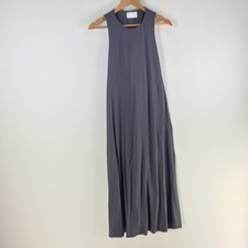 Asos tank dress womens size 10 grey sleeveless midi round neck 126966