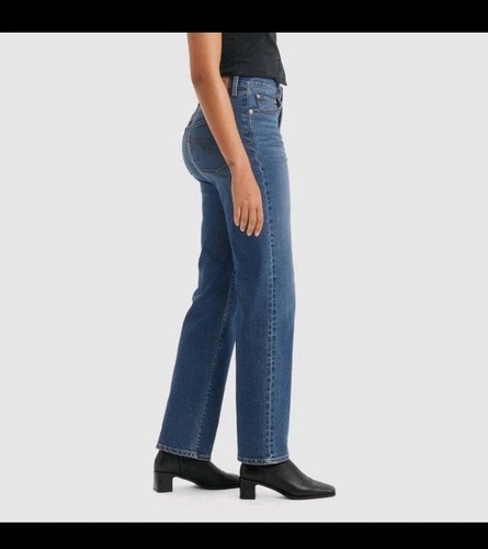 Pantalones de mezclilla rectos Levi's Ribcage para mujer - talla 26x32 - Imagen 2 de 3
