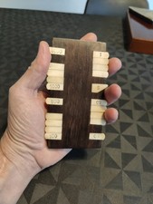 Antiguo Marcador, Contador Puntos Juego De Cartas Bridge, Palo Art Decoración