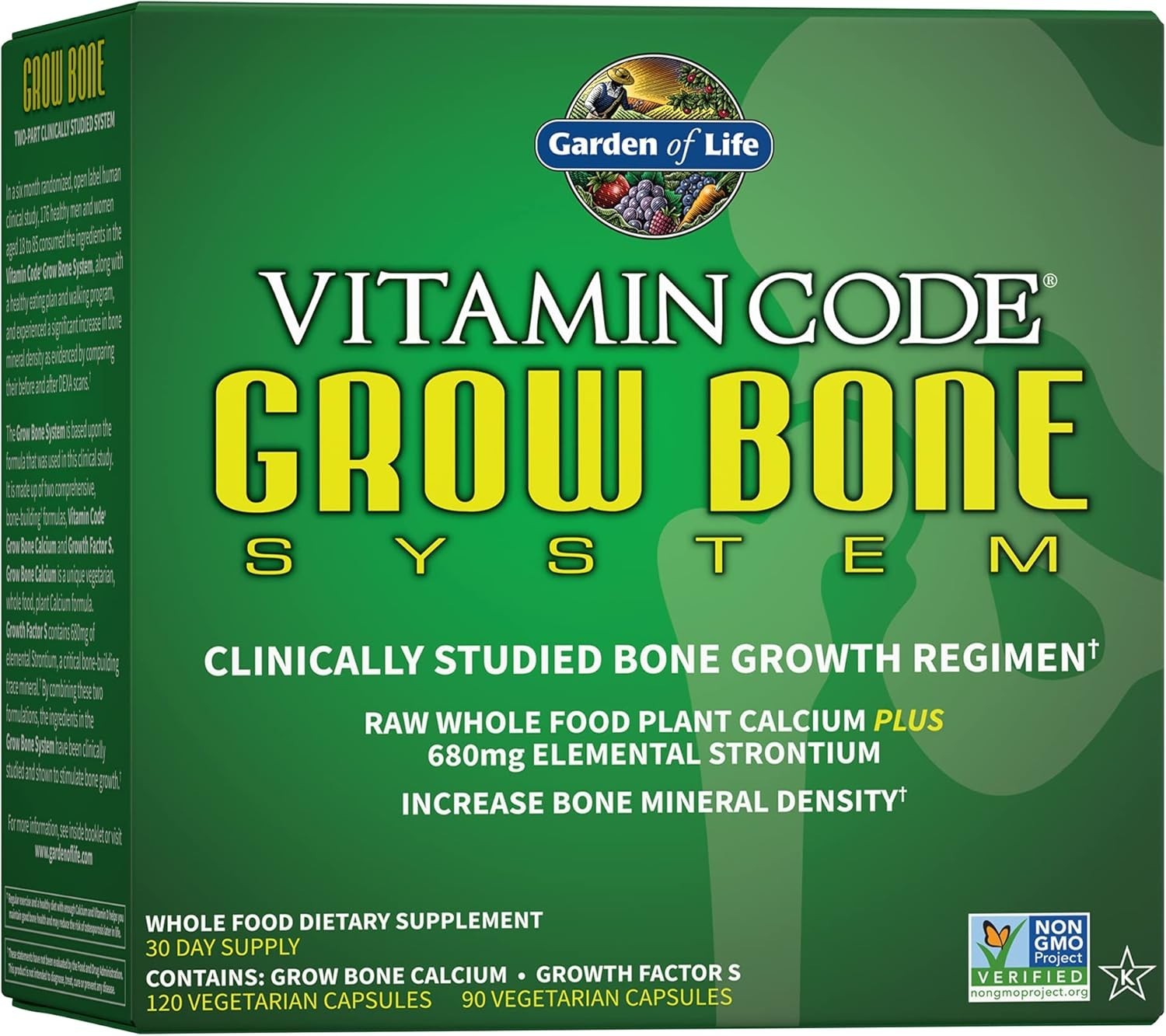 Garden of Life Vitamin Code Grow Bone Growth System Supplement - *EXP 07/2027*