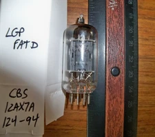 Strong CBS Long Gray Plate O Getter 12AX7A / ECC83 Tube - 124/94