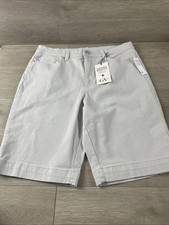 Gloria Vanderbilt Shorts 14 Amanda Pull On Bermuda Denim Slimming Panel NEW
