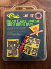 1990 Classic Games MLB Major League Baseball Trivia Board Game 99 Cards 4 Player