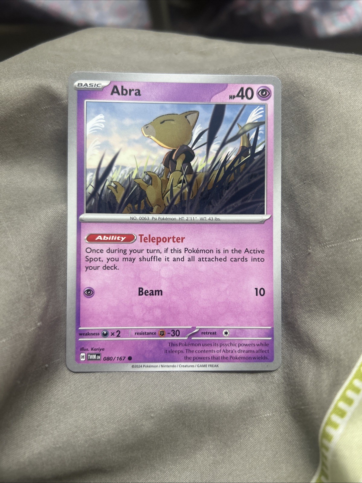 Abra Pokemon Card