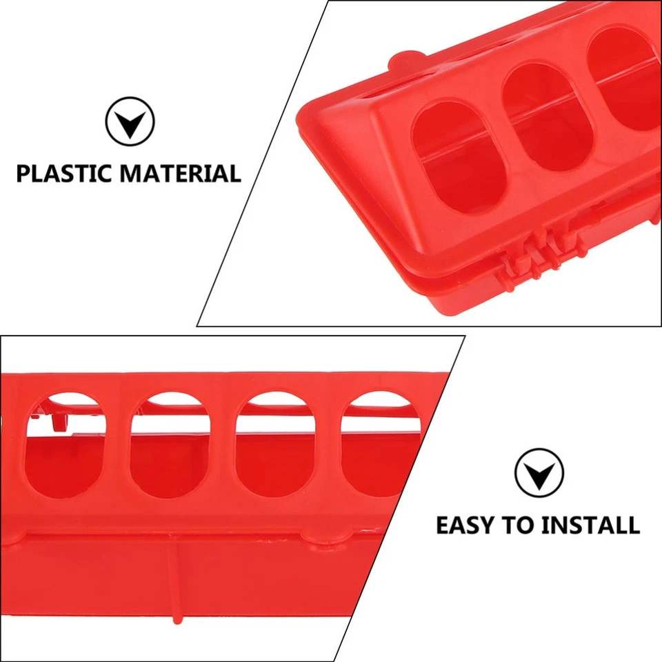 4 Pcs Futterautomat Geflügel Futterspender Hühner Vogelhäuschen Aus Kunststoff - Bild 3 von 4