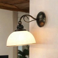 Wandlampe Delmare Shabby Braun Antik Jugendstil E27 Wandleuchte Wohnzimmer Flur