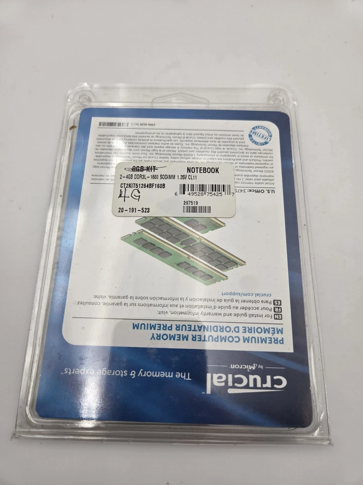 Crucial 2-2GB PC3-10600 Ram Sticks - Image 2 of 2