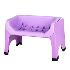 Fluff Trough Elevated Slow Feeder Dog Cat Bowl - Vet Approved, Purple, Silicone
