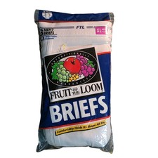 VTG Fruit Of The Loom 3 Pack Men  s White Briefs XL 42 44 Underwear