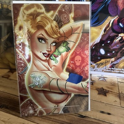 Tinkerbell Fairy Cosplay Metal Cover by Gregbo - Pinup Art - Close up Risqué