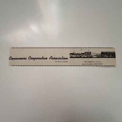 #ad Consumers Cooperative Assn Eau Claire WI c1958 Chippewa County WI Ad TAJ6 H9 $13.50