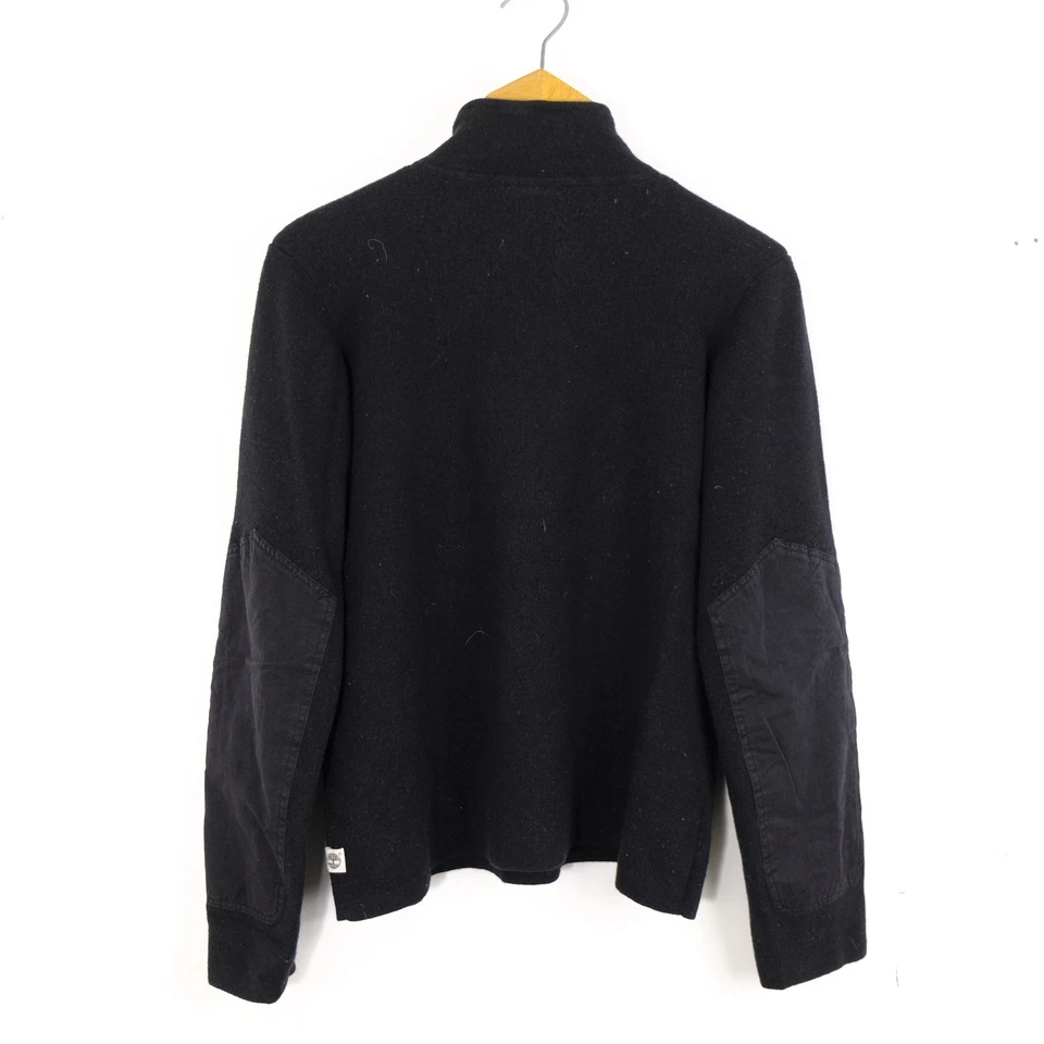 Timberland Maglione Uomo Taglia M Nero Lana Comodo Invernale Casual Moderno Logo - Imagen 4 de 4