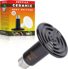 Reptile Heat Lamp - 100W Ceramic Heat Emitter Reptile Heat Lamp Bulbs 1 Pack ,