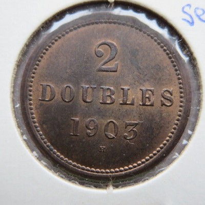 Großbritannien - Guernsey 2 Two Doubles 1858-1929 - verschiedene Jahre