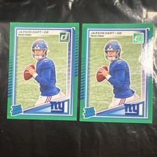 Donruss Rated Rookie Press Proof NFL Card Lot 2 Jaxson Dart Giants #400 2023