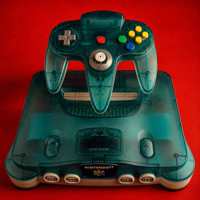 Official Nintendo 64 Ice Blue Console system N64 Controller Adapter Cable