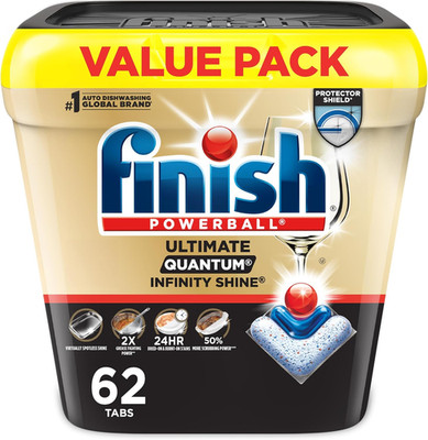 Finish Ultimate Quantum Infinity Shine Dishwasher Pods, New & Improved Formula,