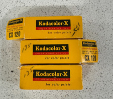 3 Vintage Kodak Kodacolor-X CX 120 Film Sealed Rolls Expired 1969 1971 ASA 80