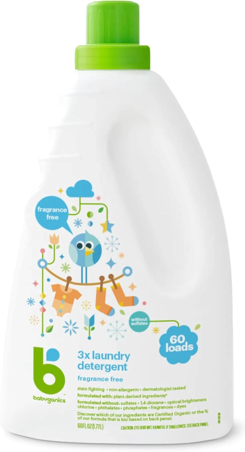 3X Baby Laundry Detergent, HE Compatible, Stain-Fighting, Fragrance Free, 60 Fl
Opens in a new windo