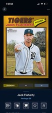 Jack Flaherty Digital Bunt Heritage Gold Chrome Base Legendary /50  READ
