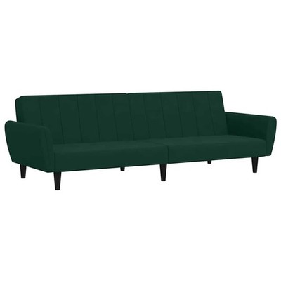 2-Seater Sofa Bed Accent Upholstered Loveseat Sleeper Couch Velvet vidaXL