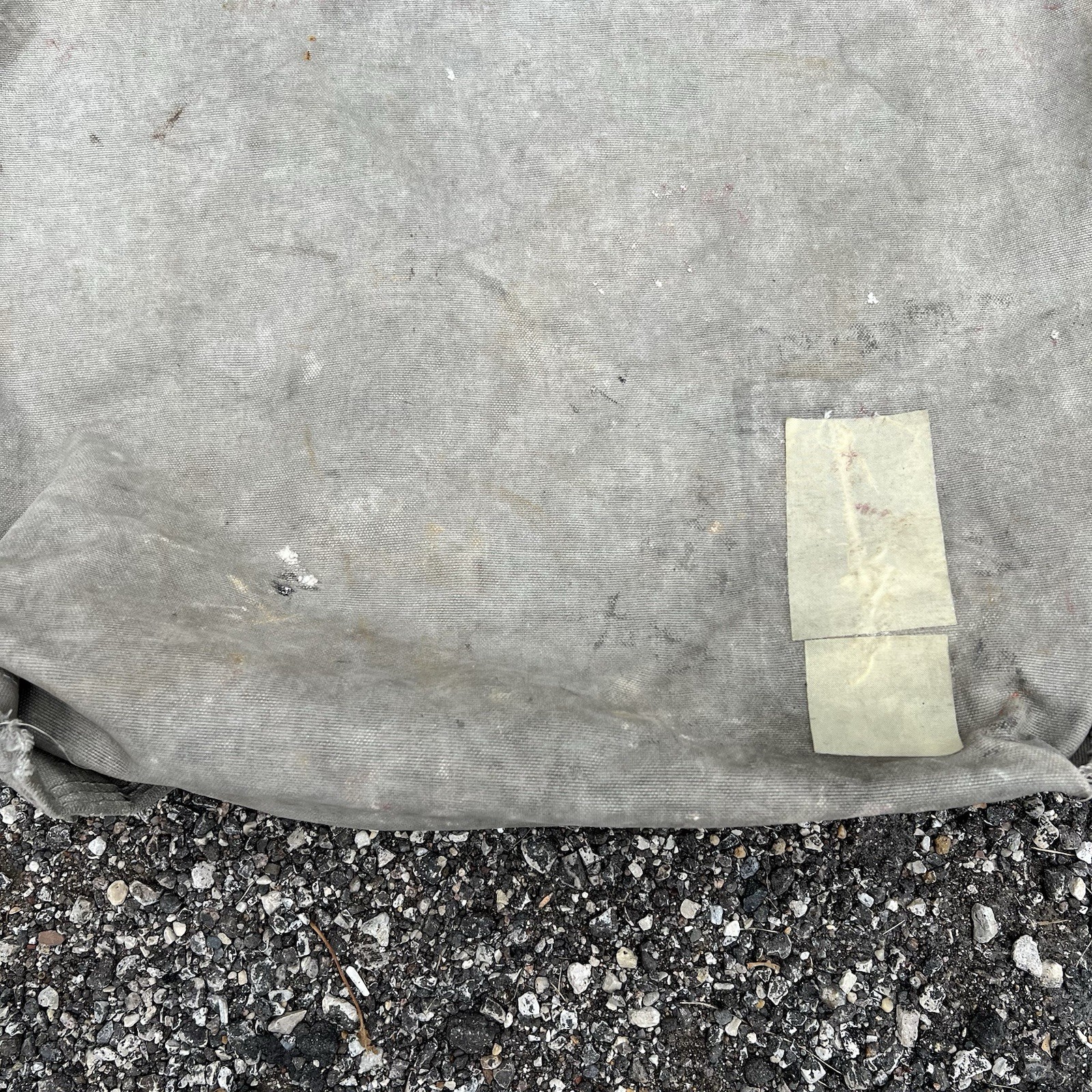 как выглядит Vintage 1960 Distressed US Mail 2 Registered Mail Canvas Duffle Bag w/Repairs фото