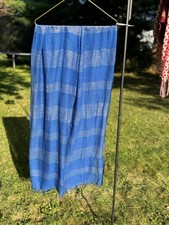 American Eagle Scarf Fringe Blue Metalic 85x30"